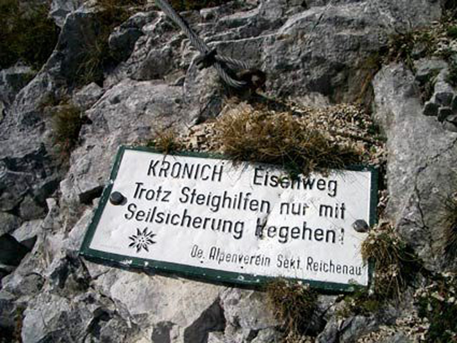 Kronich-Eisenweg Einstiegstafel