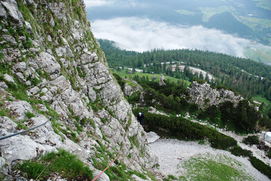 Albert, Loser Panorama-Klettersteig "Sisi", schrofige Querung A-B