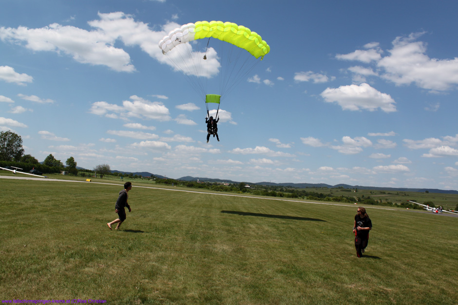 Albert und Christian im Landeanflug