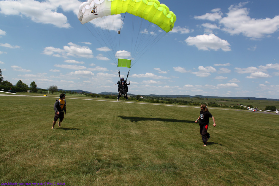 Albert und Christian im Landeanflug