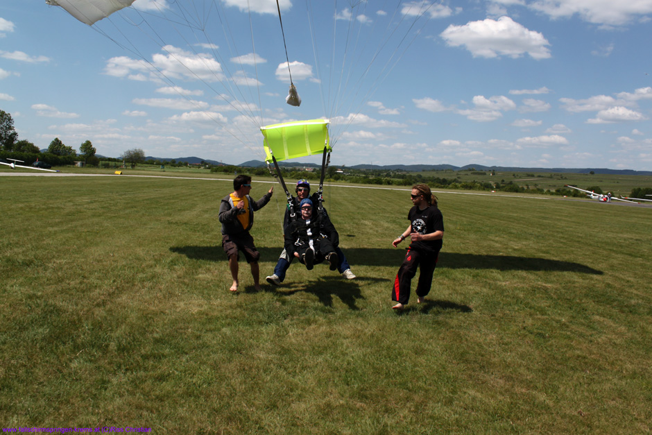 Albert und Christian im Landeanflug