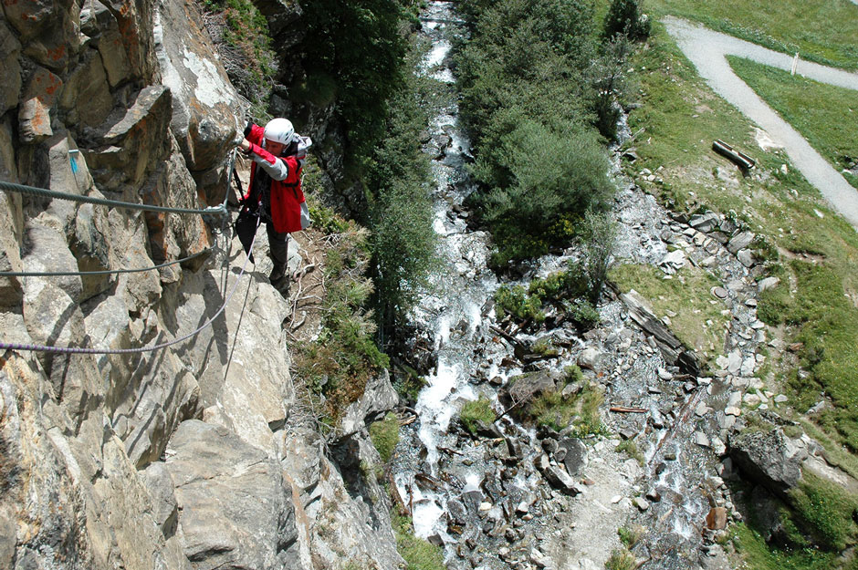 Fallbach Albert klettert