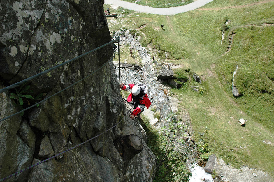 Fallbach Albert klettert