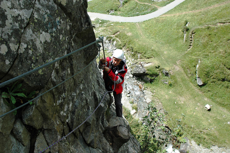 Fallbach Albert klettert
