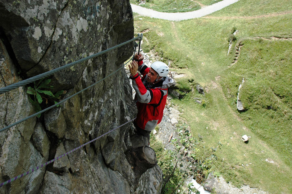 Fallbach Albert klettert