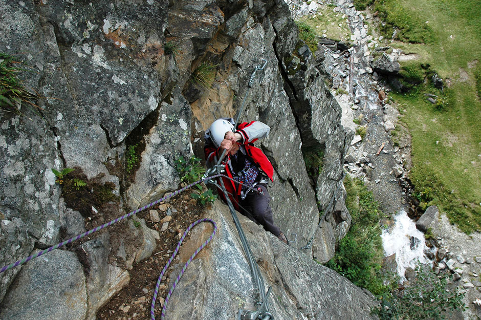 Fallbach Albert klettert