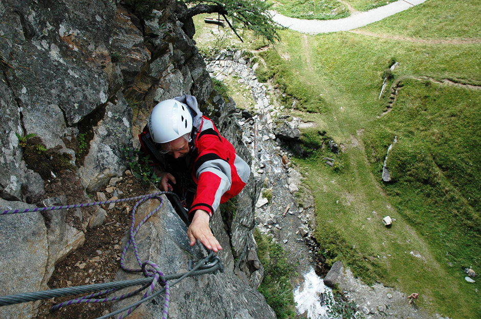 Fallbach Albert klettert