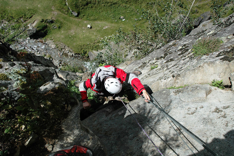 Fallbach Albert klettert