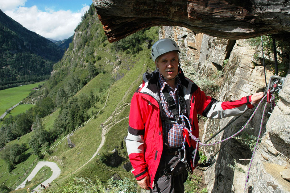 Fallbach Albert klettert