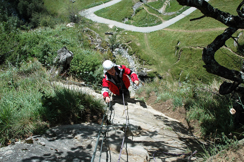 Fallbach Albert klettert