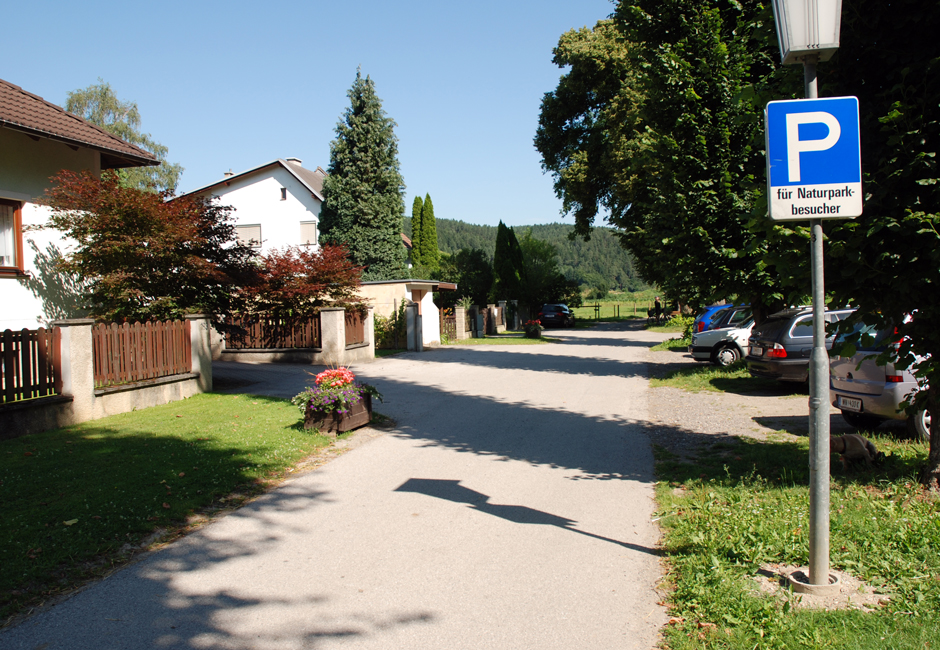 Pittentaler Steig, Parkplatz