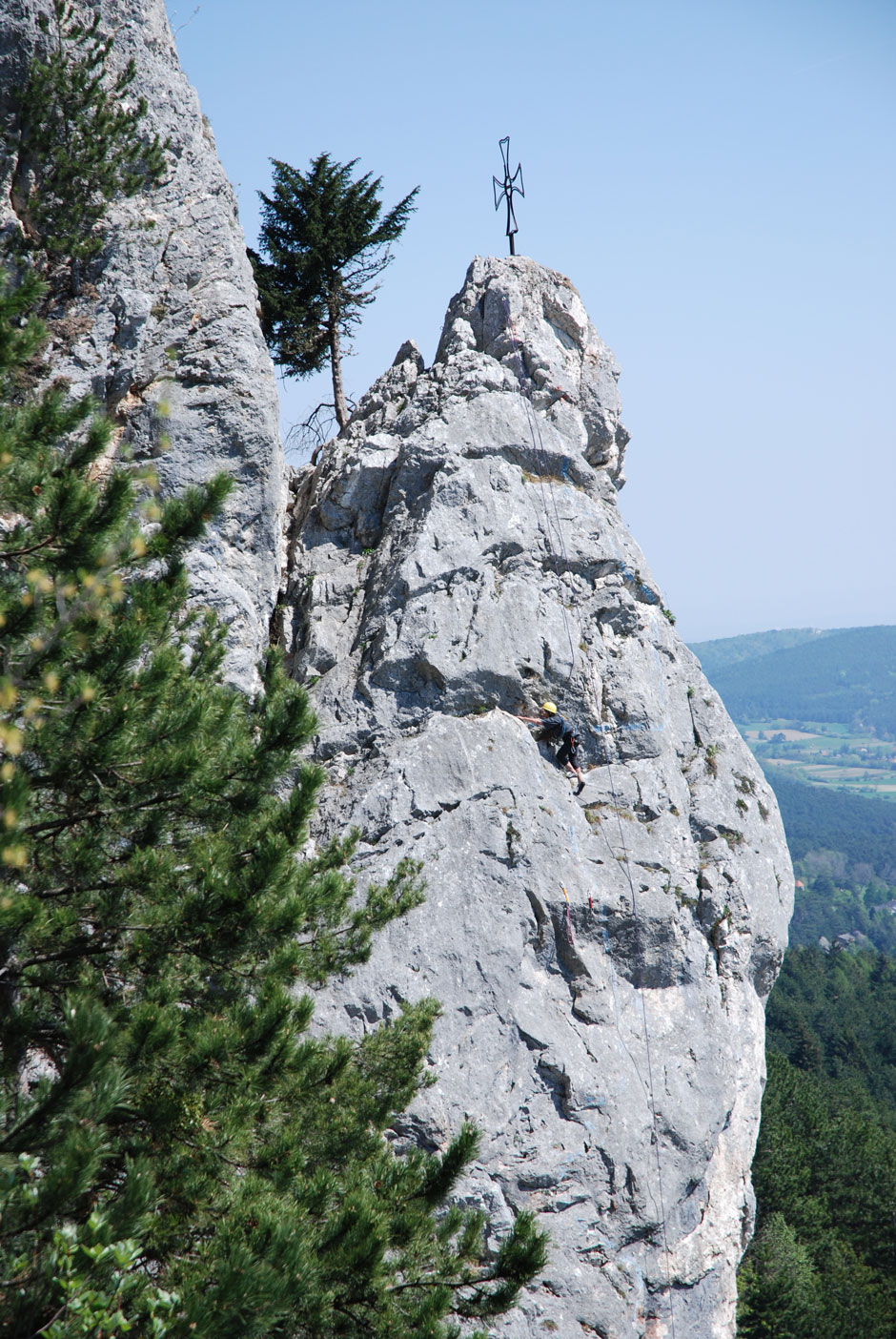 Klettergipfel neben dem Zustieg