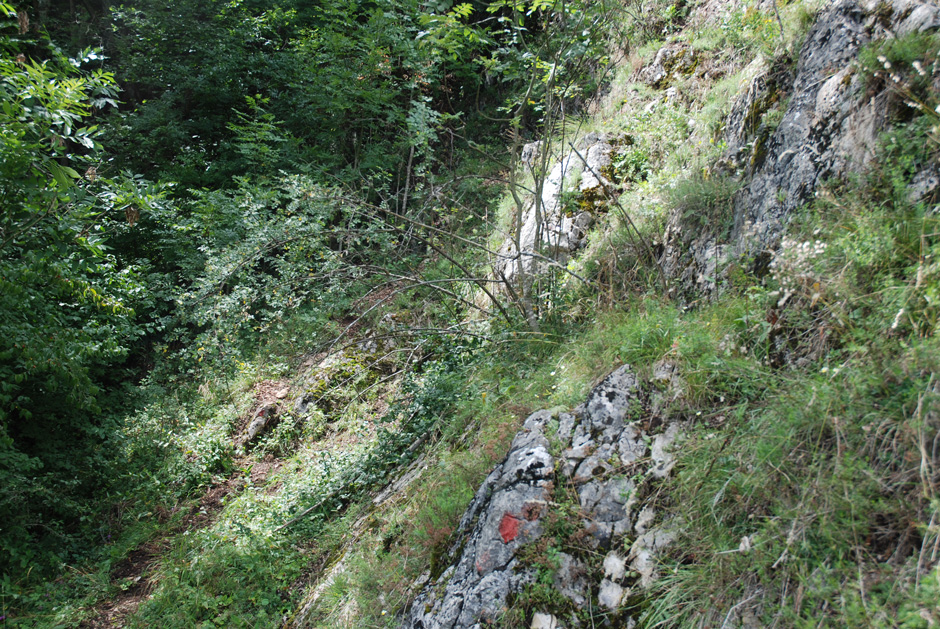 Abzweigung zum Ganghofersteig
