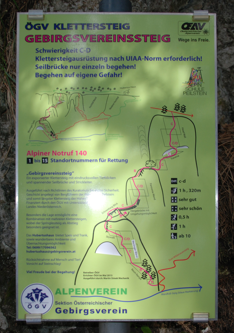 Infotafel Gebirgsvereinssteig