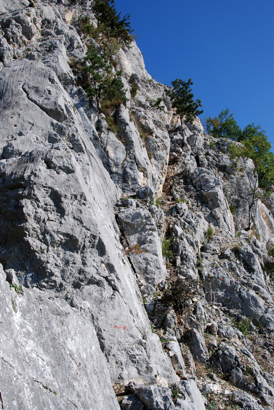 3. Seillänge, Stufen Pfeiler II+