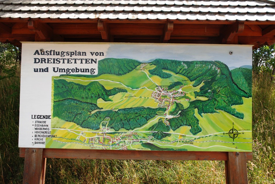 Ausflugplan von Dreistetten