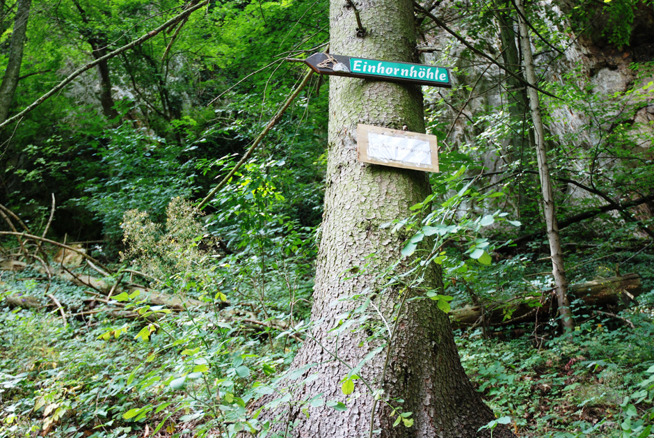 links Einhornhöhle, recht Währingersteig