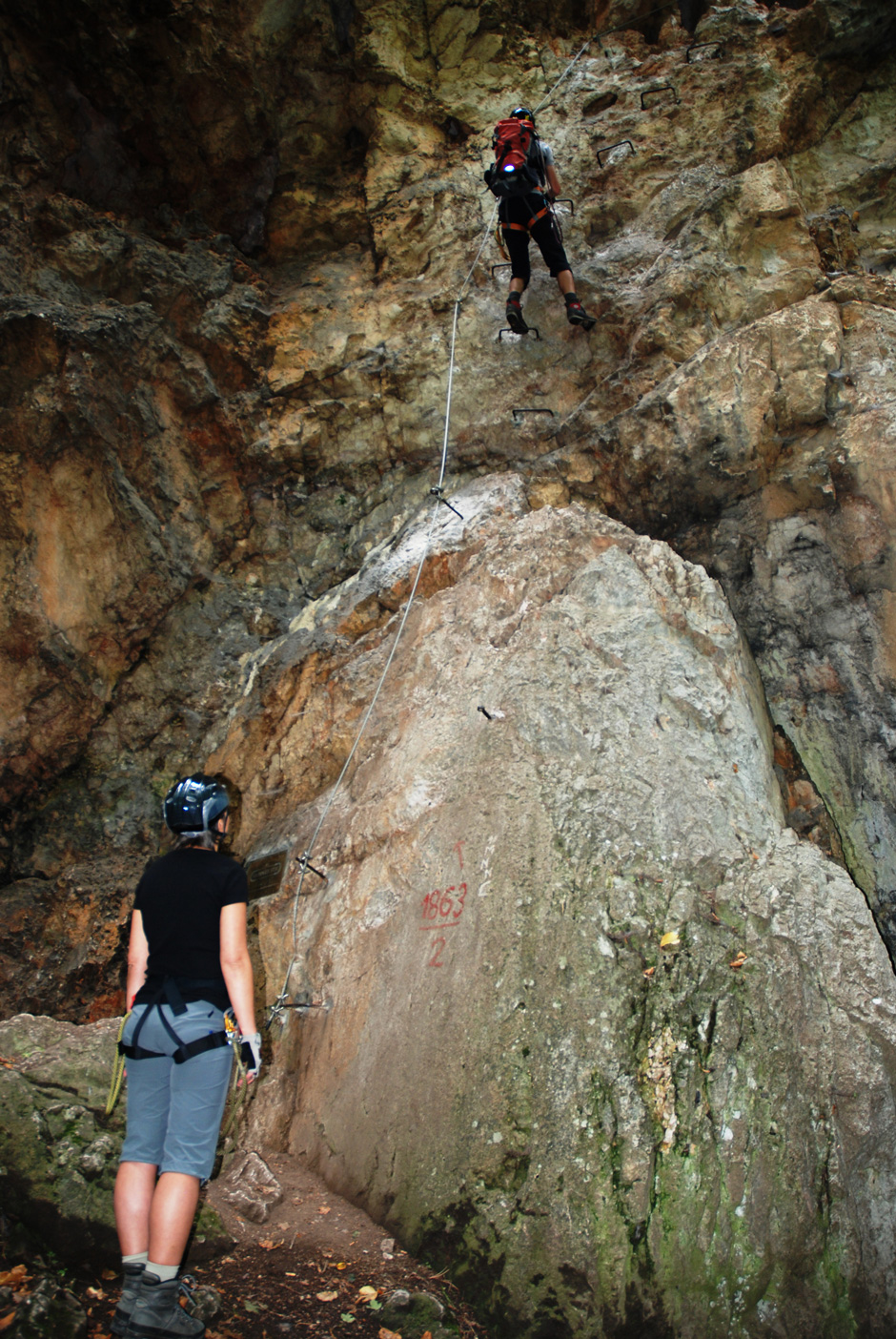 Bergsteiger im Einstiegsbereich