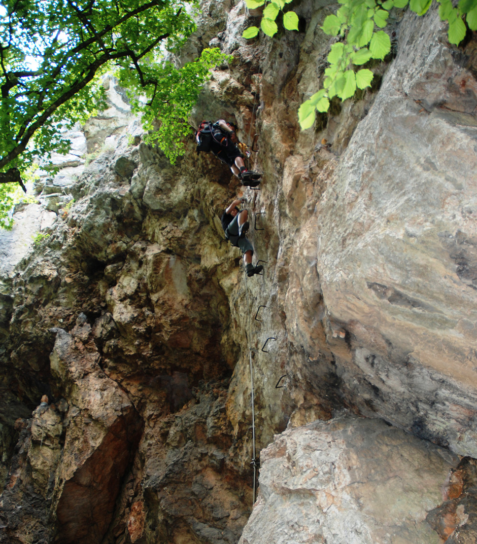 Bergsteiger im Einstiegsbereich 