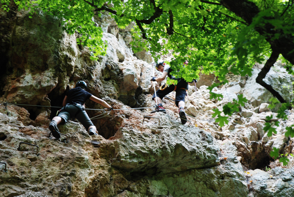 Bergsteiger im Einstiegsbereich