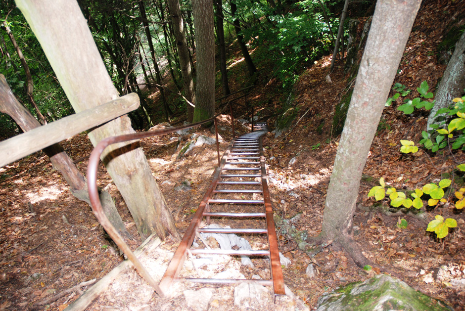 Abstieg zur Einhornhöhle