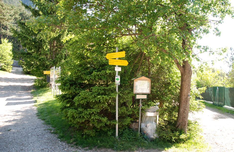 Abzweigung, Grafenbergweg oder Springlessteig