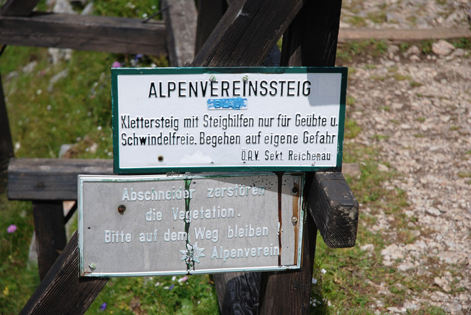 Tafel bei der Höllental-Aussicht