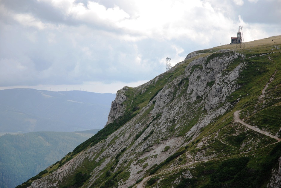 Rückblick zum Raxkirchl und Schlangenweg