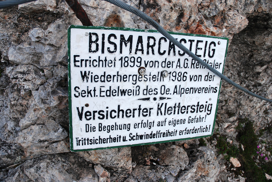 Bismarcksteig, Tafel