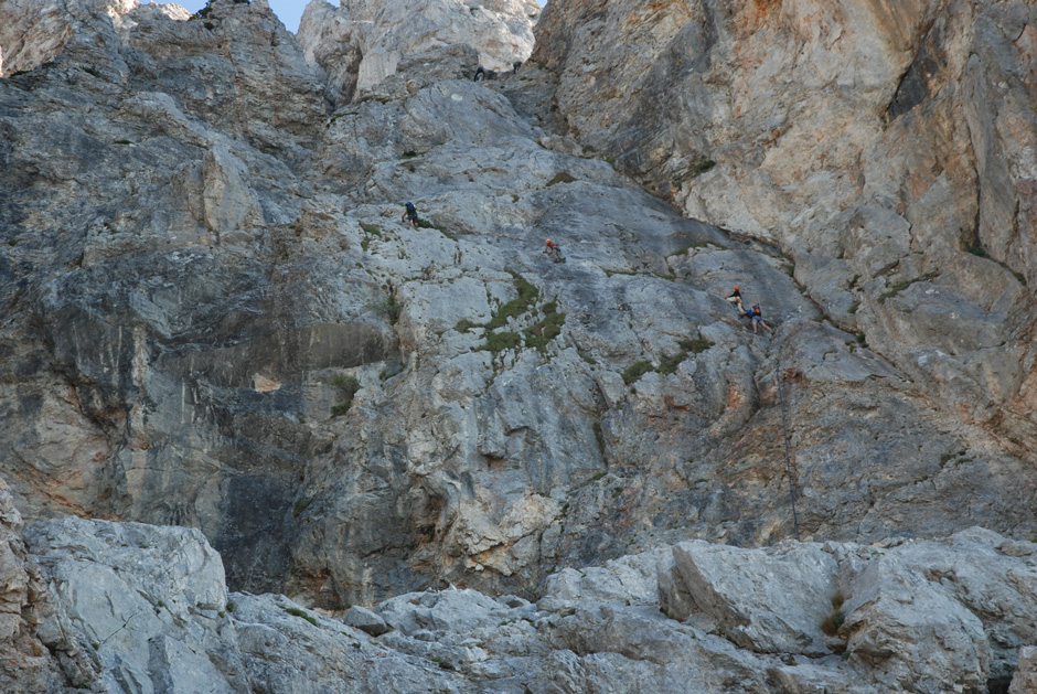 Haidsteig, 1. Eisensteigbaum (B) und Querung (C)