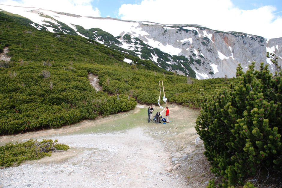 Abzweigung zur Neuen Seehütte