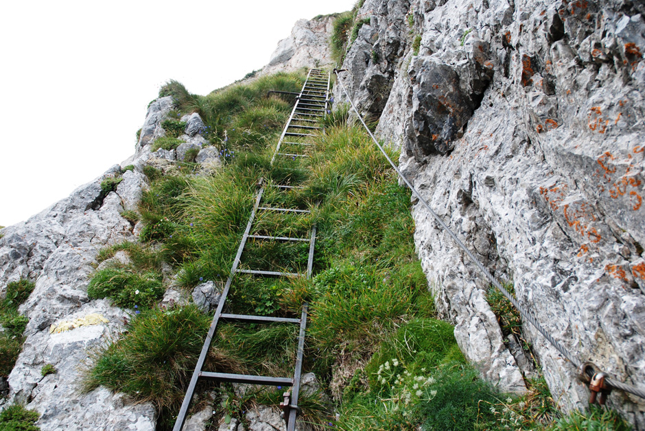 Reißtalersteig, große Eisenleiter (A/B)