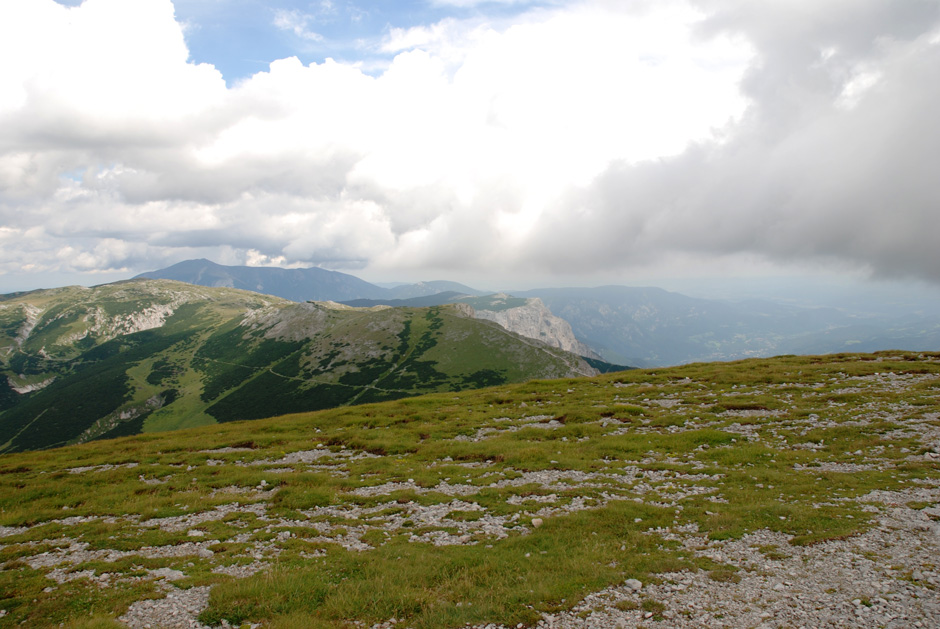 Heukuppe, Richtung Dreimarkstein und Predigtstuhl 1902 m