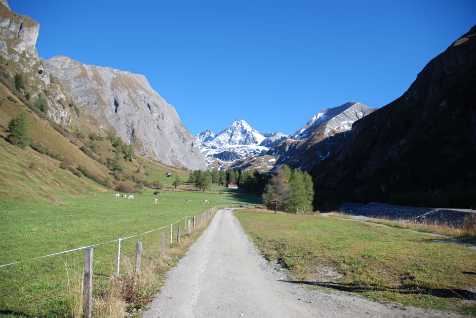 Weg zur Lucknerhütte mit Großglockner