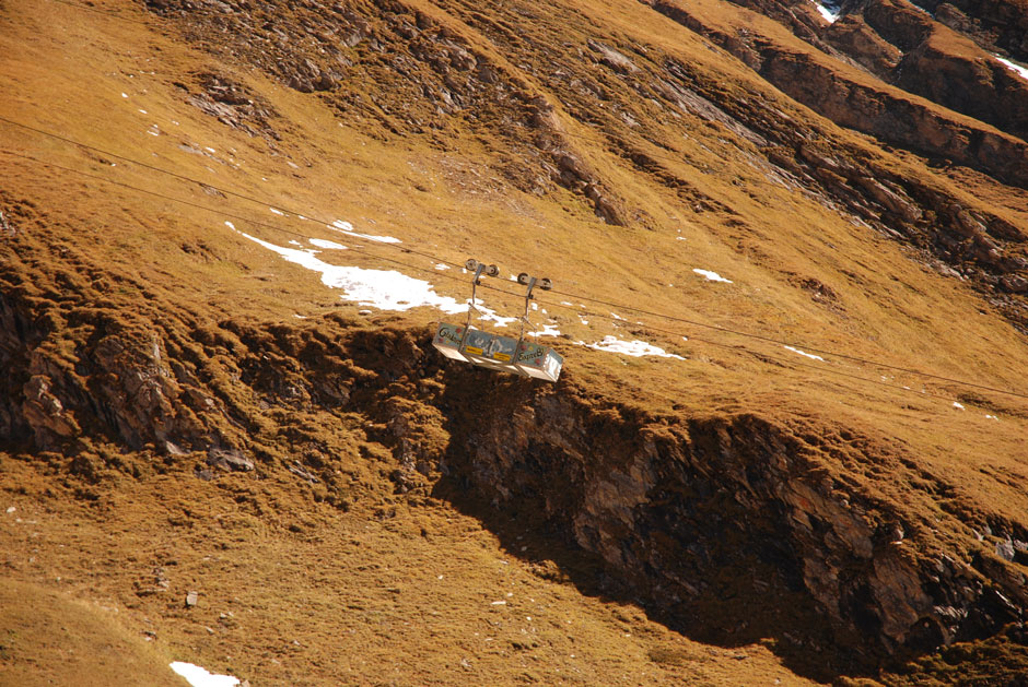 Lucknerhütte, Materialseilbahn zur Erzherzog Johann Hütte