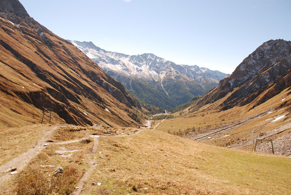 Blick von der Lucknerhütte Richtung Lucknerhaus