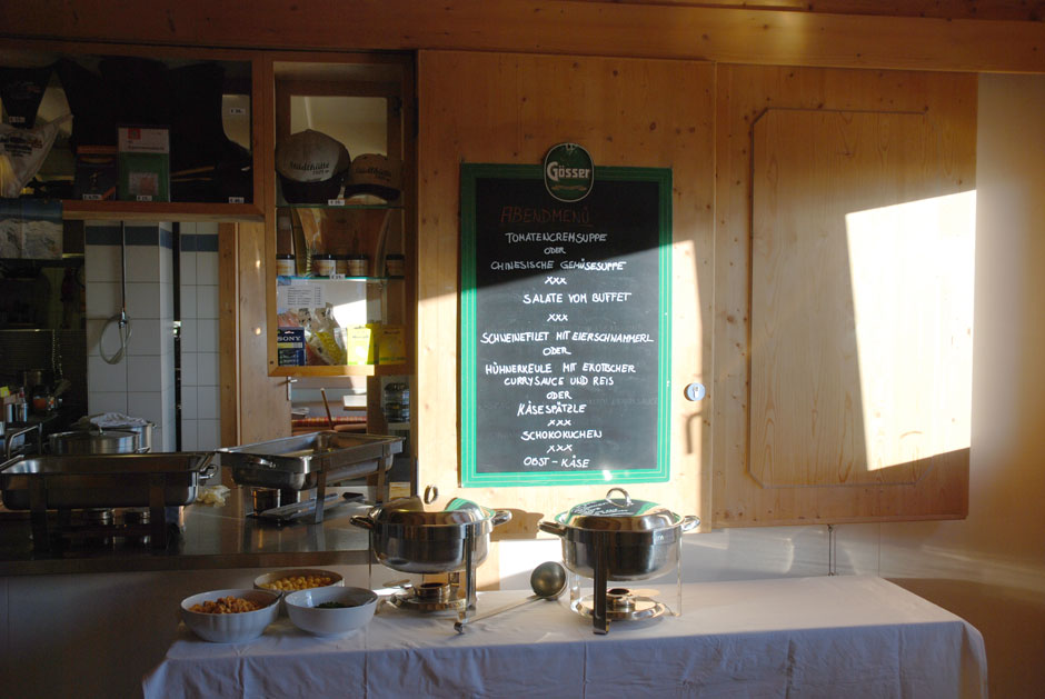 Stüdlhütte, Dinner