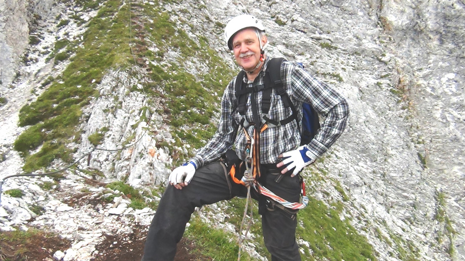 Albert, links Richtung Johann-Klettersteig