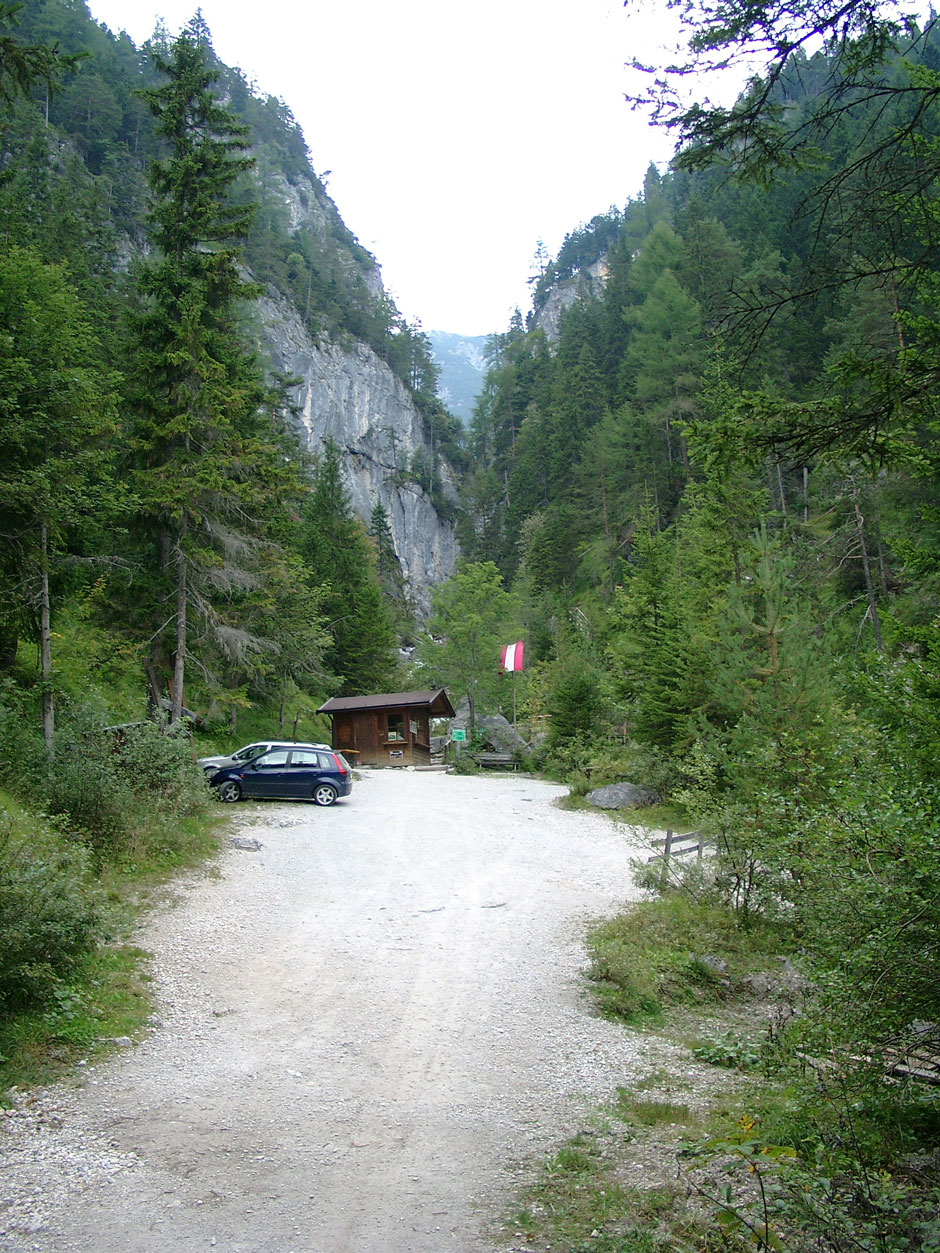 Parkplatz, Beginn Silberkarklamm