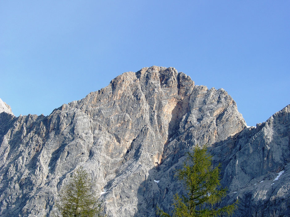 Hoher Dachstein vom Parkplatz, Talstation