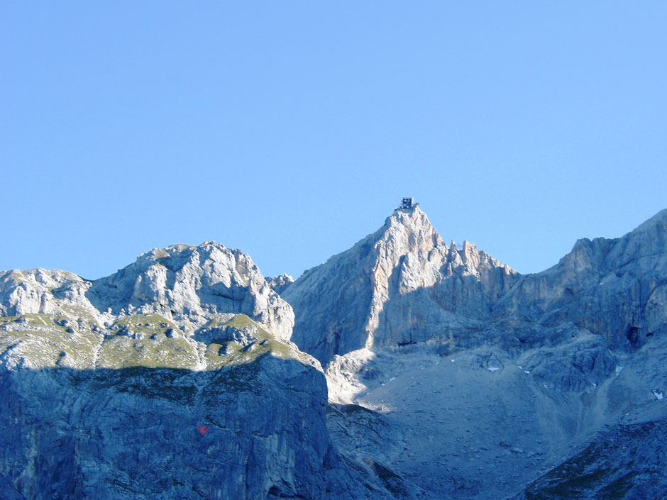 Bergstation Hunerkogel vom Parkplatz