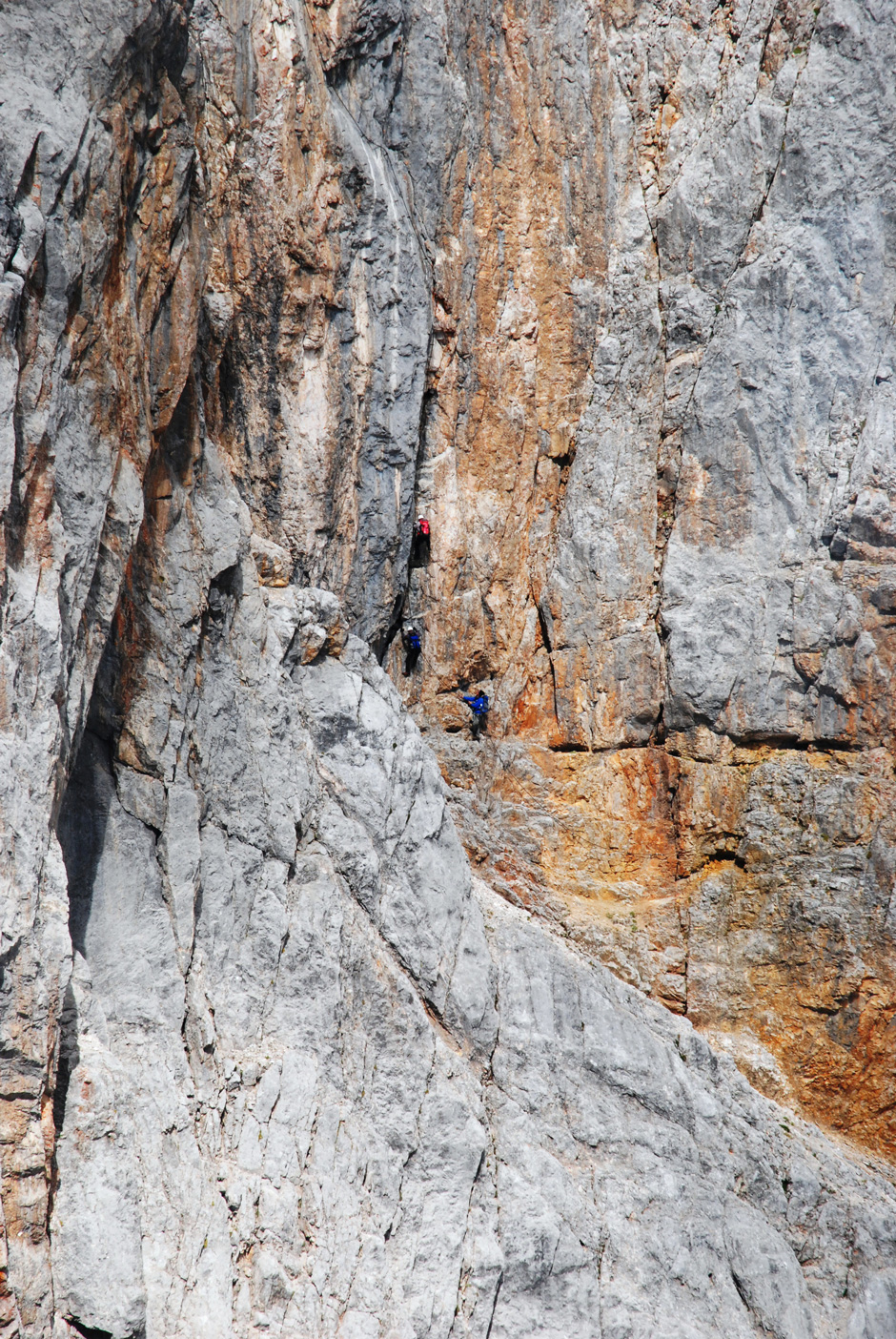 Rückblick auf den Klettersteig, Stelle (C)