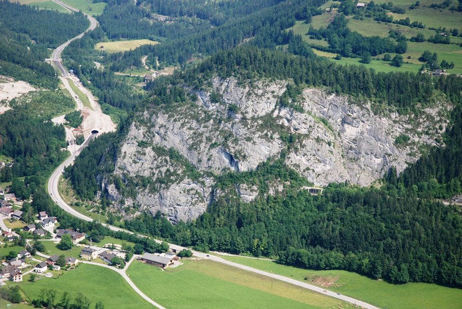 Luftbild, Burgstallwand