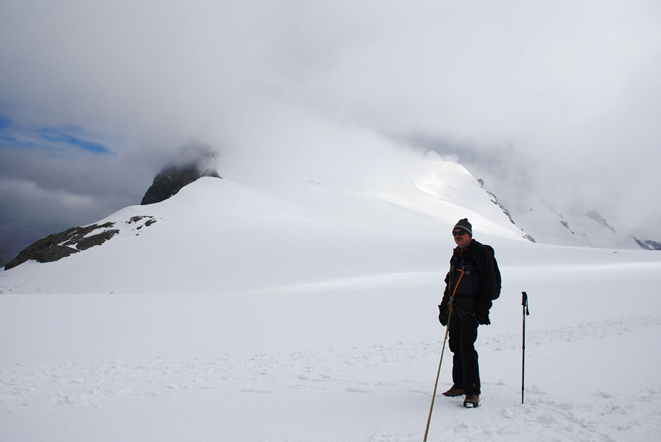 Albert auf dem Weg zum Breithorn