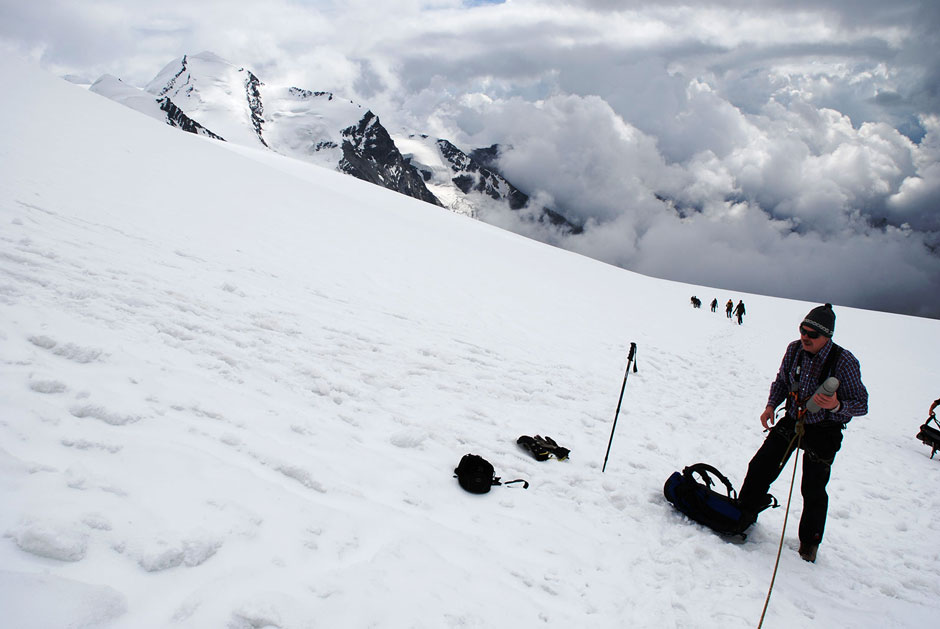 Albert auf dem Weg zum Breithorn 