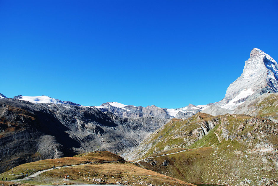 Weg zur Hörnlihütte mit Matterhorn