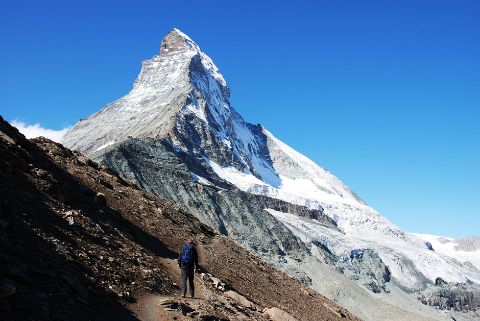 Albert, Weg zur Hörnlihütte mit Matterhorn