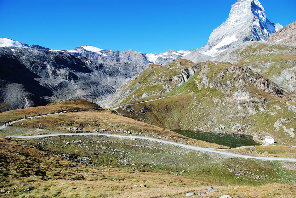 Weg zur Hörnlihütte mit Matterhorn