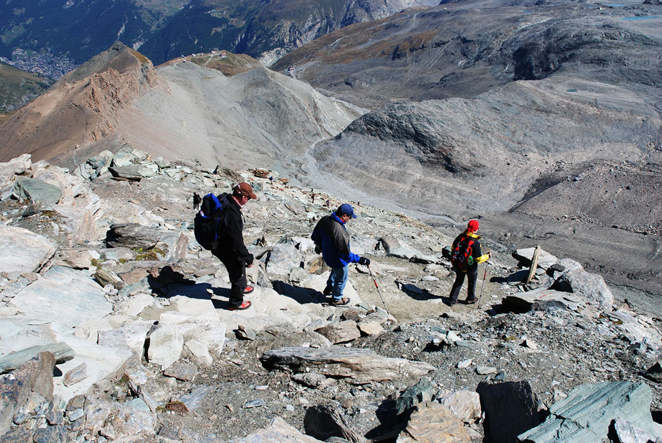 Albert auf dem Rückweg nach Zermatt