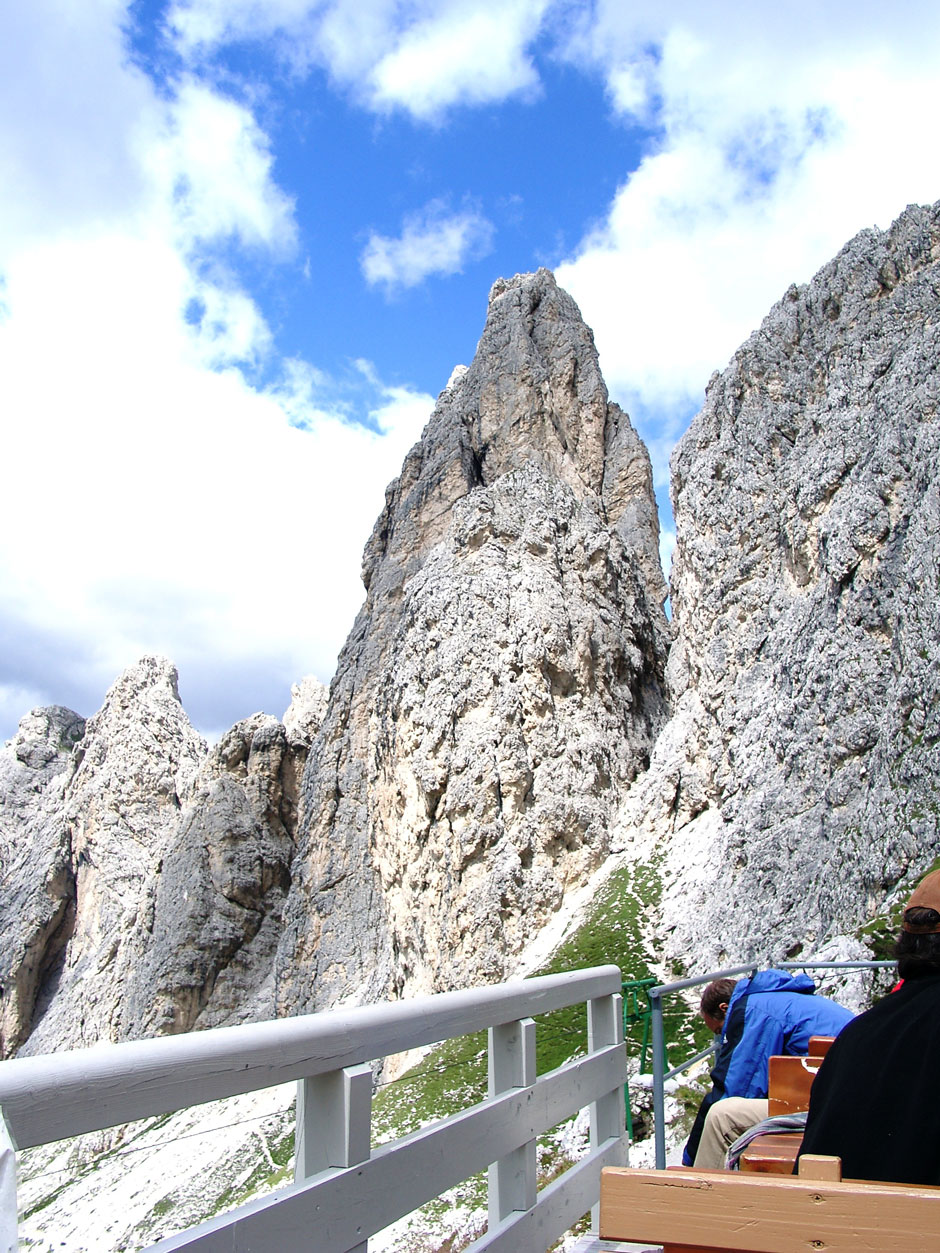 Torre Wundt von der Hütte Fonda Savio